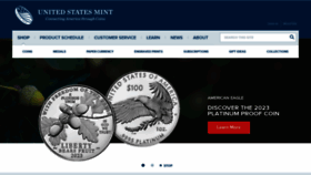 What Usmint.gov website looked like in 2023 (1 year ago)
