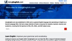 What Usingenglish.com website looked like in 2023 (1 year ago)
