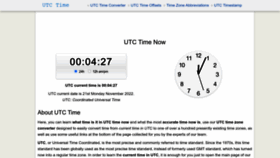 What Utctime.net website looked like in 2023 (1 year ago)