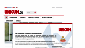 What Unicum.de website looked like in 2023 (1 year ago)