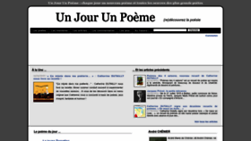 What Unjourunpoeme.fr website looked like in 2023 (1 year ago)