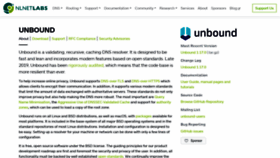 What Unbound.net website looked like in 2023 (1 year ago)
