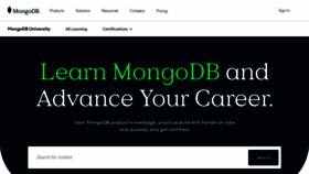 What University.mongodb.com website looked like in 2023 (1 year ago)