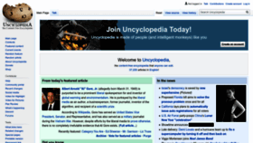 What Uncyclopedia.co website looked like in 2023 (1 year ago)