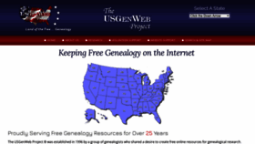 What Usgenweb.org website looked like in 2023 (1 year ago)