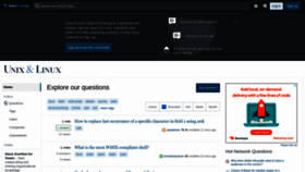 What Unix.stackexchange.com website looked like in 2023 (1 year ago)