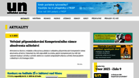 What Ucitelskenoviny.cz website looked like in 2023 (1 year ago)