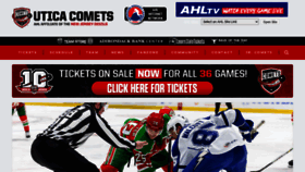 What Uticacomets.com website looked like in 2023 (1 year ago)