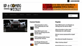 What Upandcomingweekly.com website looked like in 2023 (1 year ago)