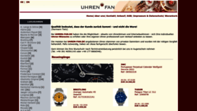 What Uhren-fan.de website looked like in 2023 (1 year ago)
