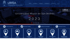What Umsa.bo website looked like in 2023 (This year)