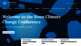 What Unfccc.int website looked like in 2023 (This year)
