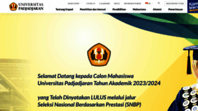 What Unpad.ac.id website looked like in 2023 (This year)