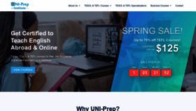 What Uni-prep.com website looked like in 2023 (This year)