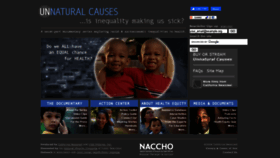 What Unnaturalcauses.org website looked like in 2023 (This year)