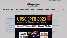 What Upscpdf.com website looked like in 2023 (This year)