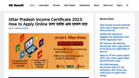 What Ukresult.in website looked like in 2023 (This year)