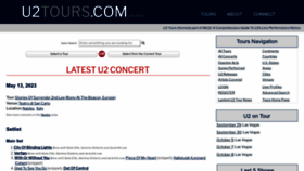 What U2tours.com website looked like in 2023 (This year)