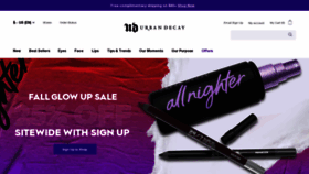 What Urbandecay.com website looked like in 2023 (This year)
