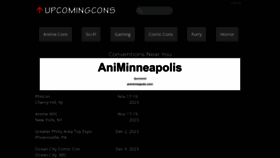 What Upcomingcons.com website looked like in 2023 (This year)