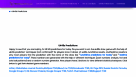 What Uk49predictions.com website looks like in 2024 