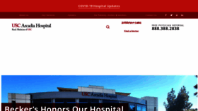 What Uscarcadiahospital.org website looks like in 2024 