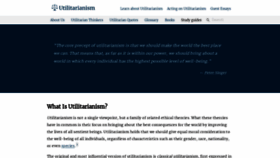 What Utilitarianism.net website looks like in 2024 
