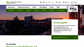 What Uni-dortmund.de website looks like in 2024 