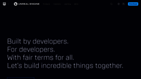 What Unrealengine.com website looks like in 2024 