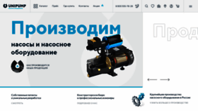 What Unipump.ru website looks like in 2024 