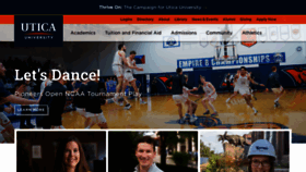 What Utica.edu website looked like in 2024 (1 year ago)