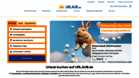 What Urlaub.de website looks like in 2024 