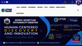 What Upnm.edu.my website looks like in 2024 