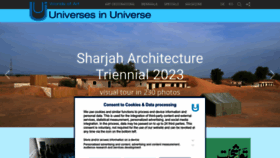 What Universes-in-universe.org website looks like in 2024 