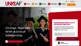 What Unicaf.org website looks like in 2024 