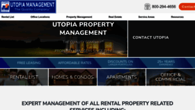 What Utopiamanagement.com website looks like in 2024 