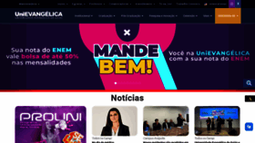 What Unievangelica.edu.br website looks like in 2024 