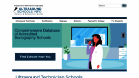 What Ultrasoundschoolsinfo.com website looks like in 2024 