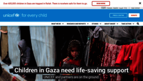 What Unicef.org website looks like in 2024 