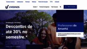 What Unisinos.br website looks like in 2024 
