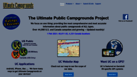 What Ultimatecampgrounds.com website looks like in 2024 