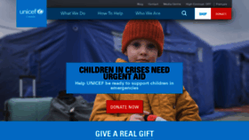 What Unicef.ca website looks like in 2024 