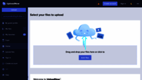 What Uploadnow.io website looks like in 2024 