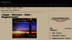 What Vegeo.pl website looked like in 2011 (12 years ago)