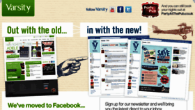 What Varsitybars.com website looked like in 2012 (12 years ago)