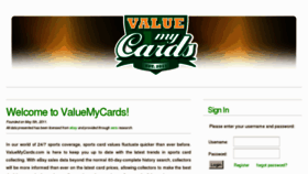 What Valuemycards.com website looked like in 2012 (12 years ago)