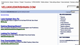 What Velukkudikrishnan.com website looked like in 2011 (13 years ago)