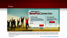 What Verizonbenefitsconnection.com website looked like in 2013 (10 years ago)