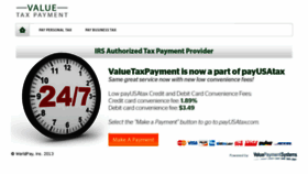 What Valuetaxpayment.com website looked like in 2013 (10 years ago)