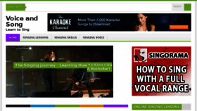 What Voiceandsong.com website looked like in 2013 (10 years ago)